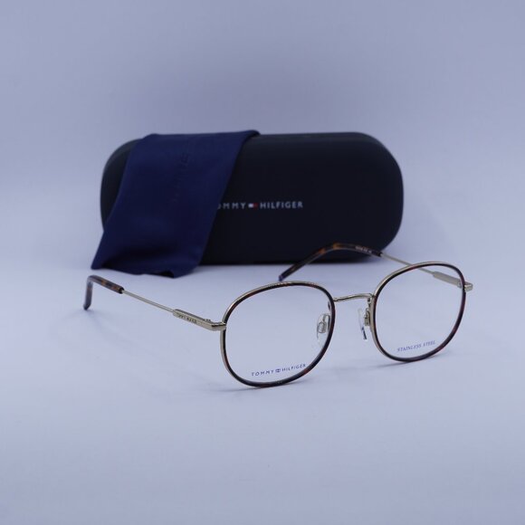 Tommy Hilfiger TH 1726 0AOZ 00 Round Eyeglasses – Matte Gold 50mm - Picture 1 of 9